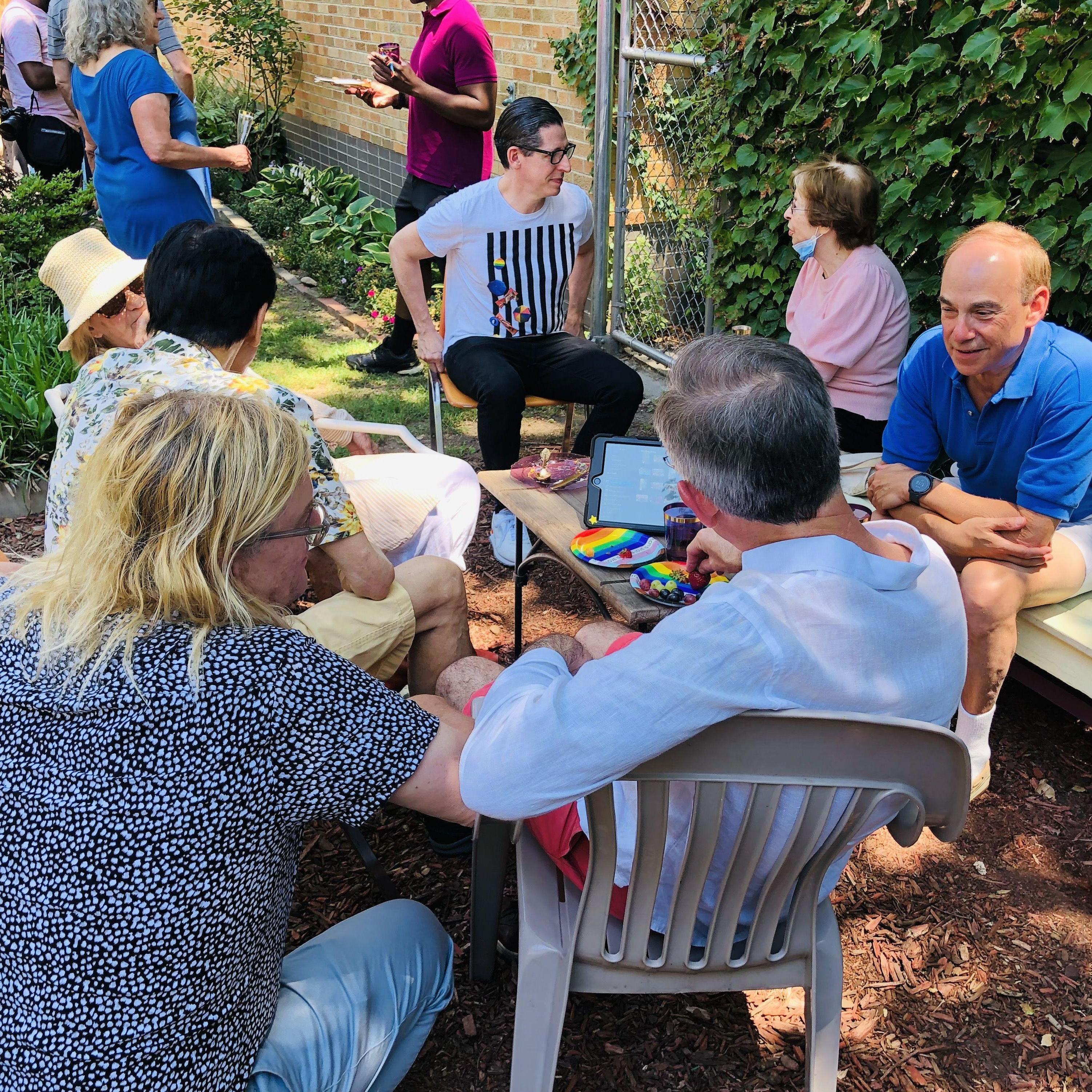 Brad's work colleagues and churchmates came to celebrate with us