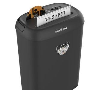 14 Sheet Cross Cut Paper Shredder with 6.6 Gallon Basket,P-4 Security Level,Jam-Proof Heavy Duty Design for Home & Office Use