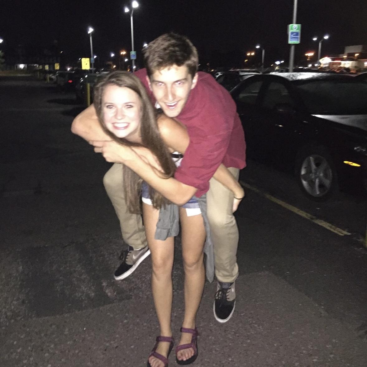 Our first college photo together
