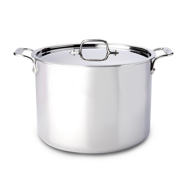 All-Clad - Stainless Steel 12-Quart Stock Pot with Lid