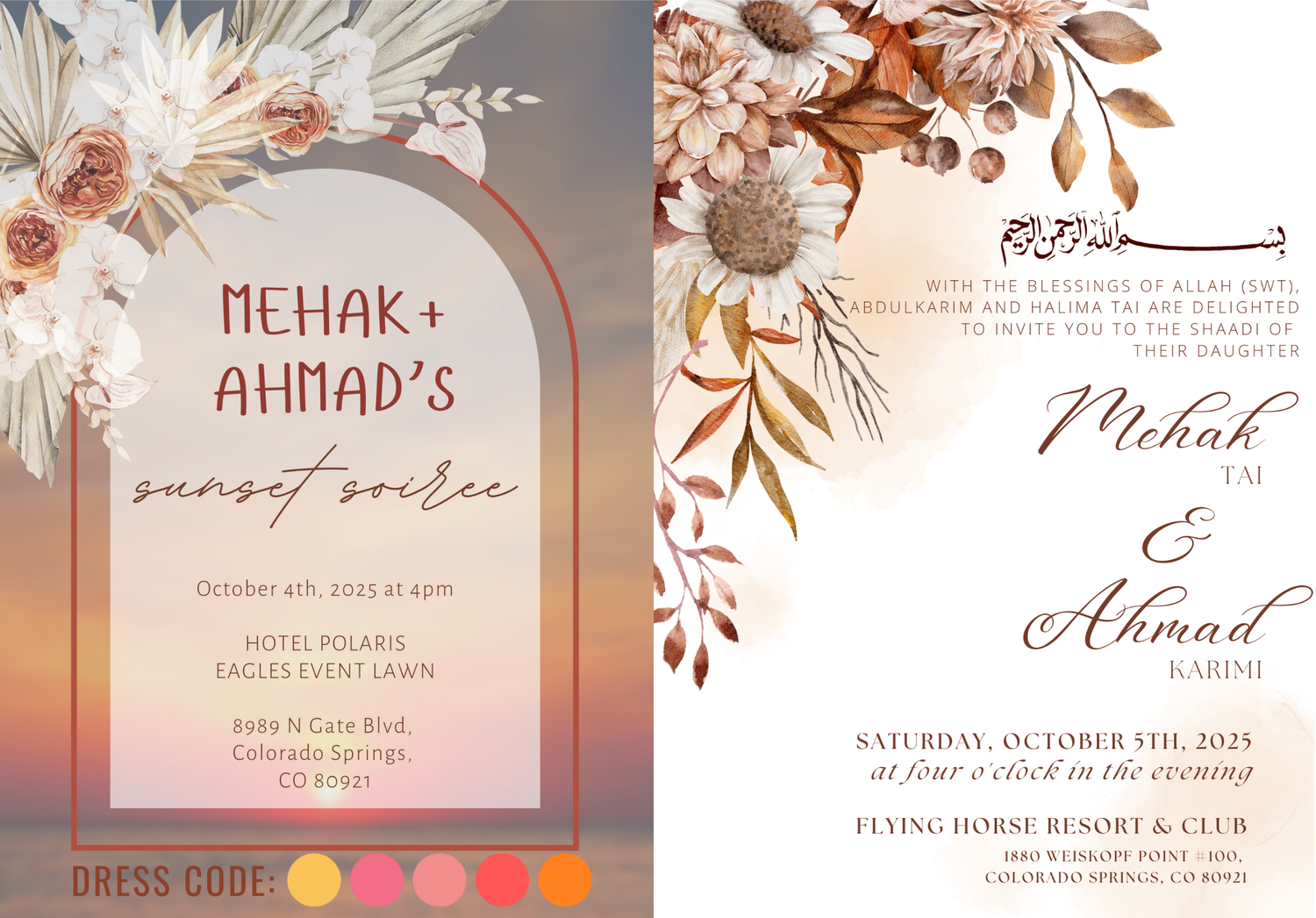 The Wedding Website of Mehak Tai and Ahmad Karimi