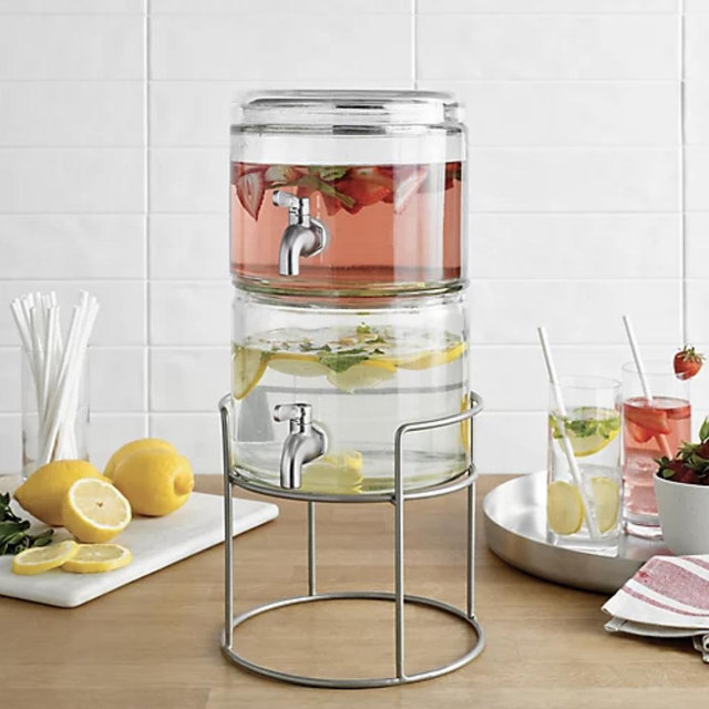 Our Table Double Drink Dispenser with Stand