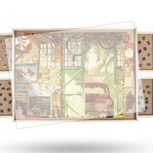 Portable Wooden Jigsaw Puzzle Table