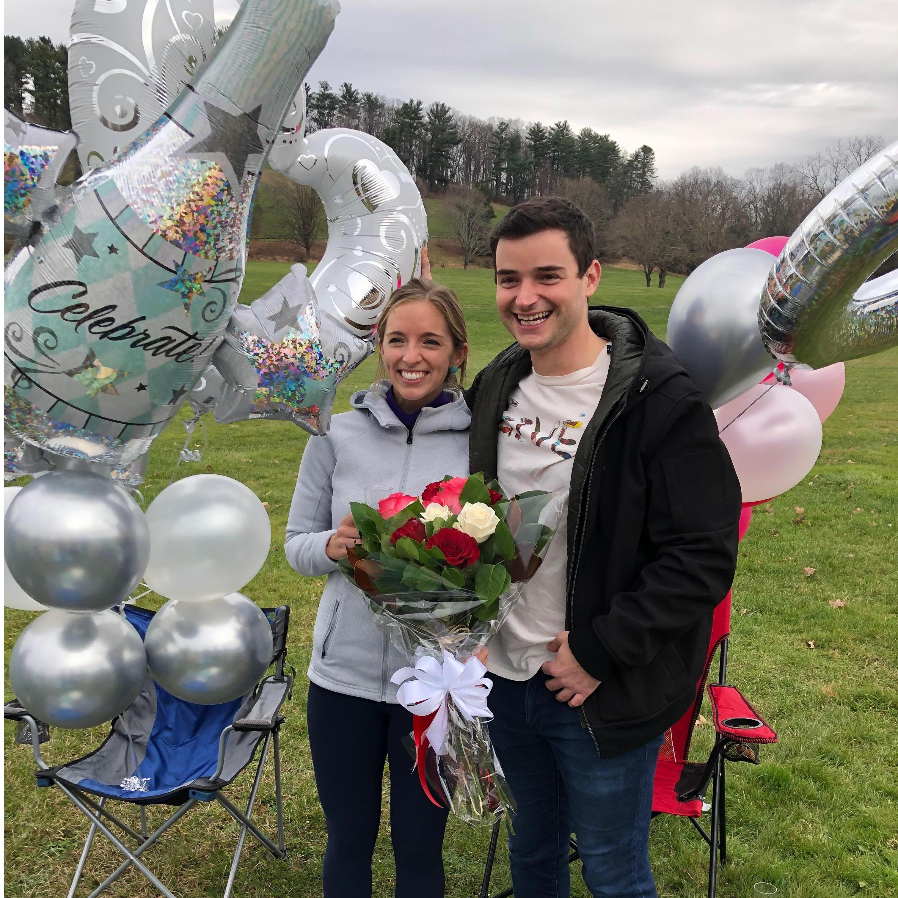 Greg proposes at our now most favorite park day