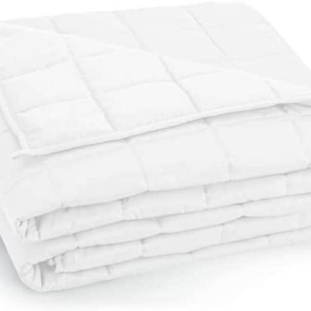 Yescool Cooling Weighted Blanket Kids 17 Pounds Toddler Weighted Blanket Twin (60x80-17 lbs) Heavy Small Weighted Blanket Cool Breathable Weighted Throw Blanket Washable with Premium Glass Beads White