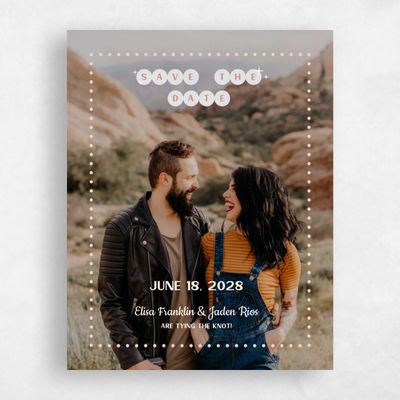Mist, Blue Wedding Save the Date - Vegas Portrait