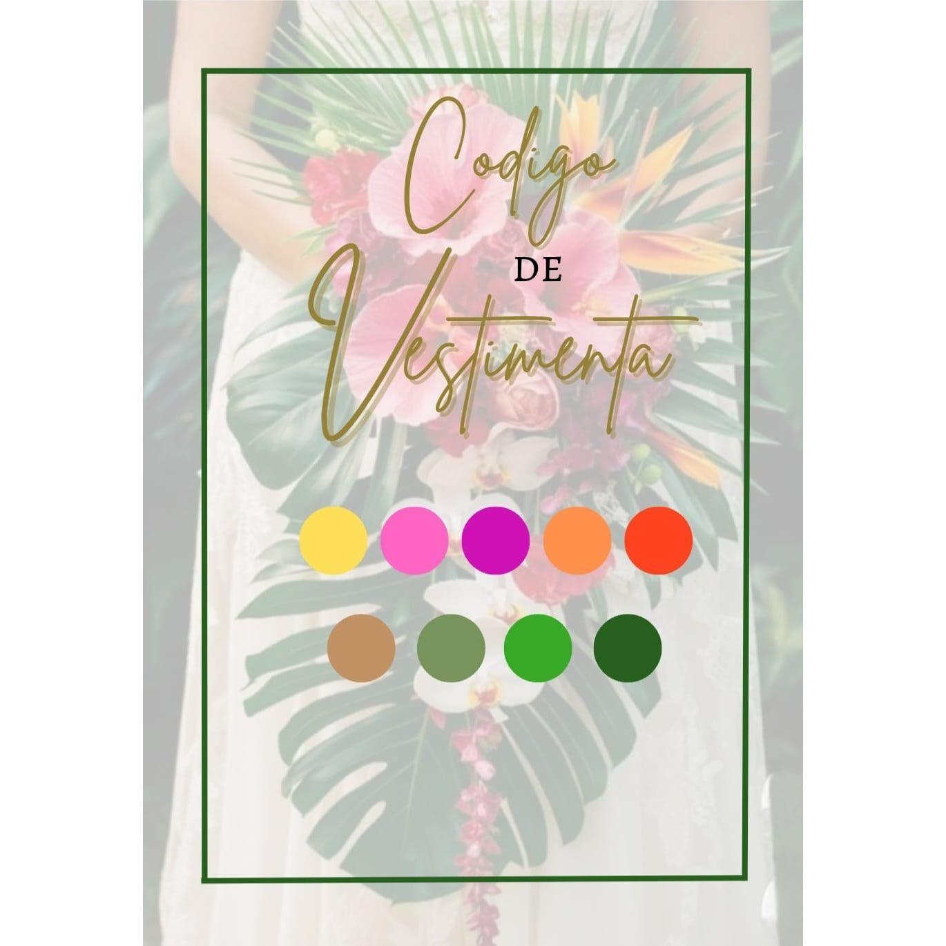 Este es el esquema de colores de la boda, ¡úsenlo como inspiración!