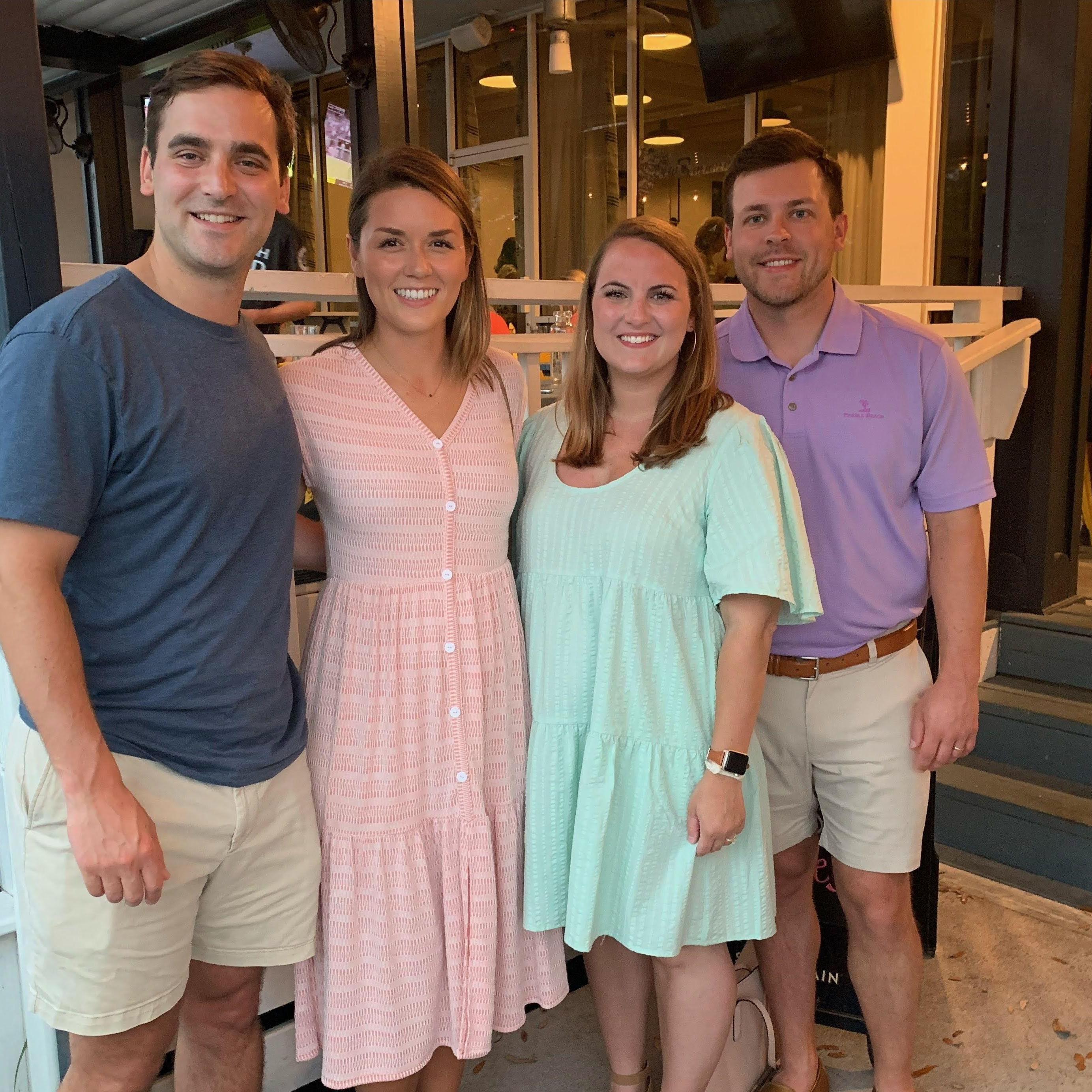 Great first beach trip with Tyler's twin Katie and her husband Austin & Tyler's mom!