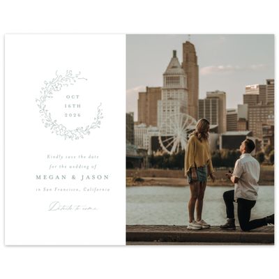 White Wedding Digital Save the Date - Sequoia Photo