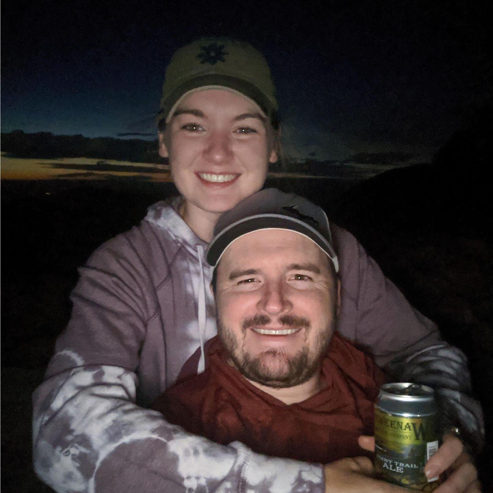 KBC beers on McComas Peak in New Mexico, after hiking hiking the peak with friends.