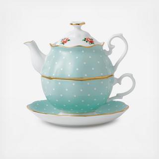 Polka Rose Tea For One