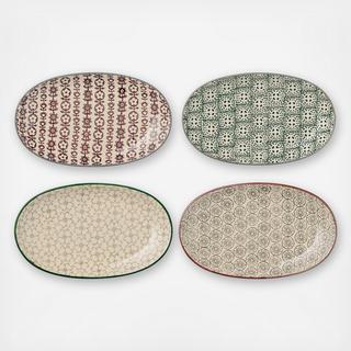 Karine Oval Plate, Set of 4