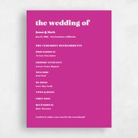 Pink Wedding Program - Peoria