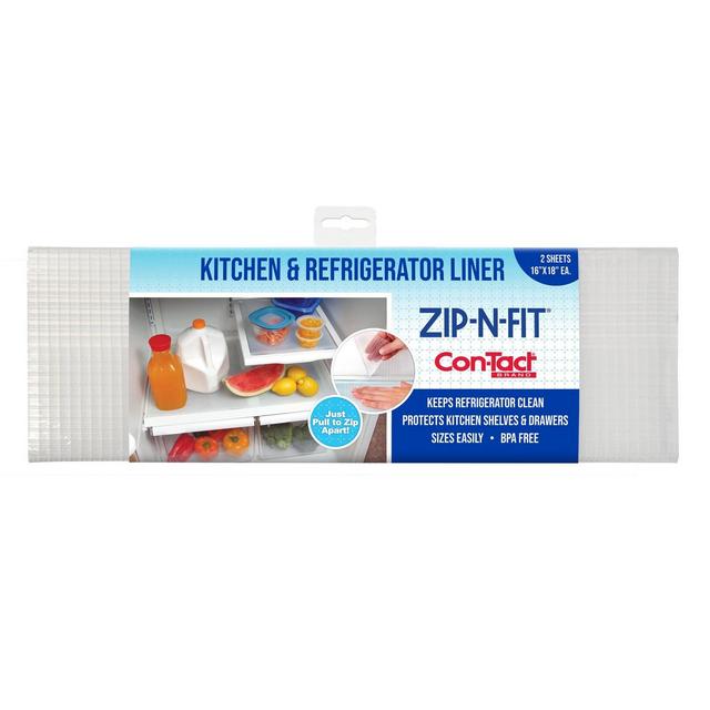Con-Tact Zip-N-Fit Fridge Liner Clear