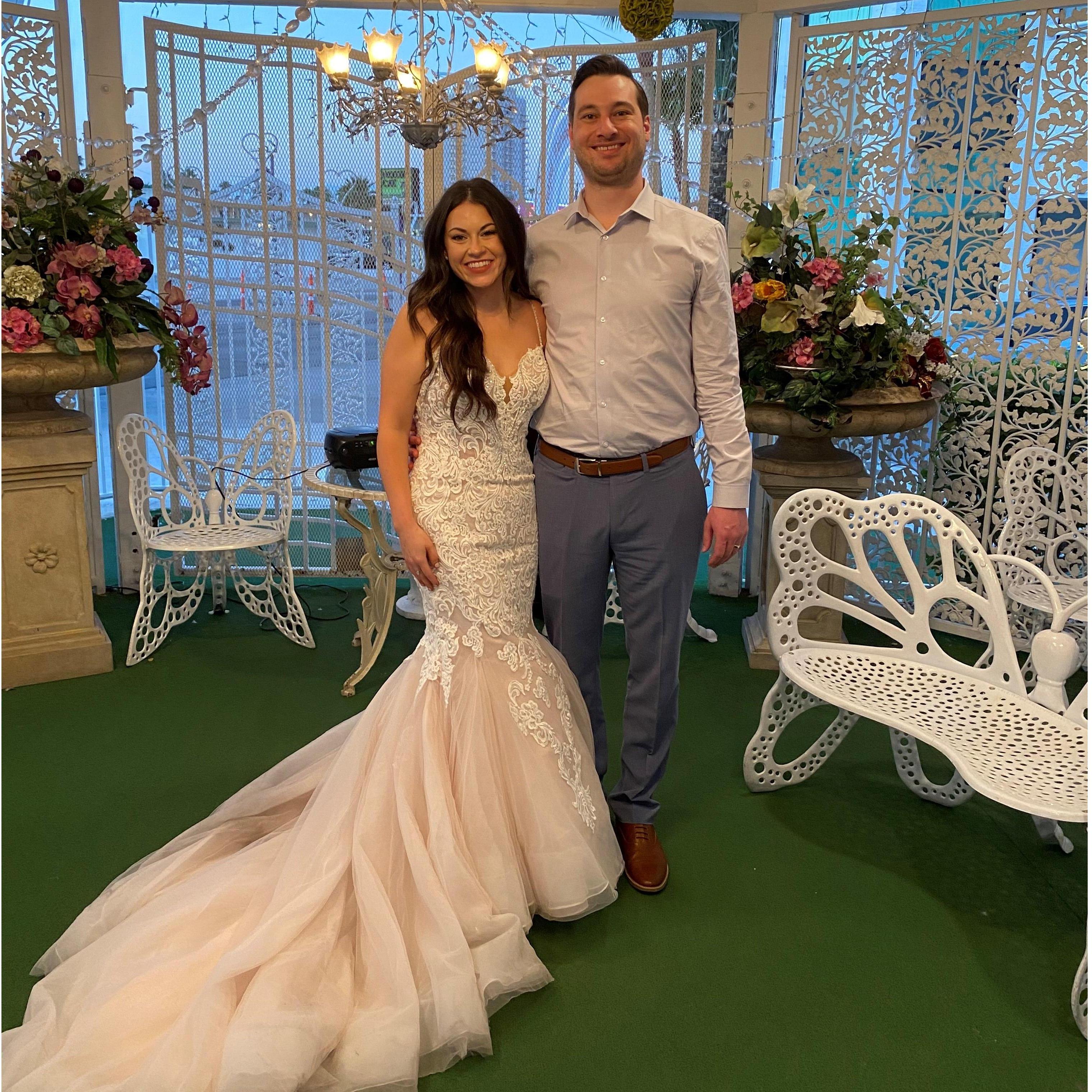 Us right after we said "I do"