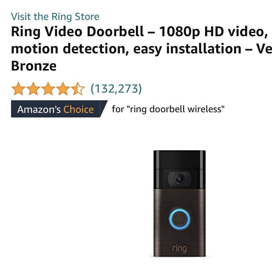 Amazon.com: Ring Video Doorbell