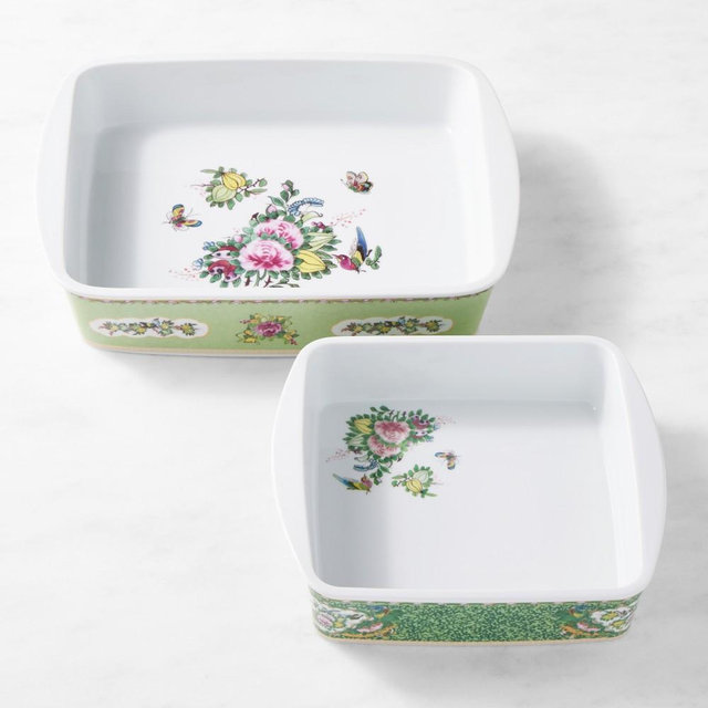 Williams Sonoma Famille Rose Bakers, Set of 2