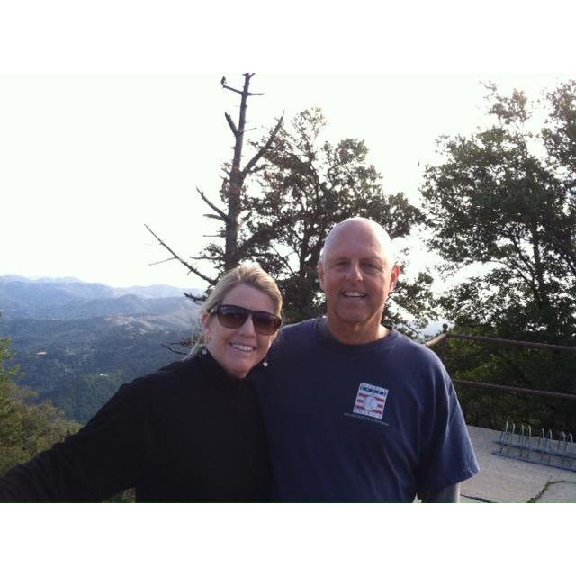 At the top of Mt Tam with Sarge