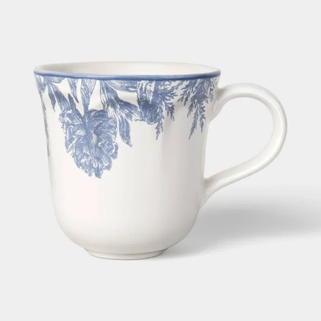 Stoneware Legacy Heirloom Mug Blue Floral Toile - Threshold™