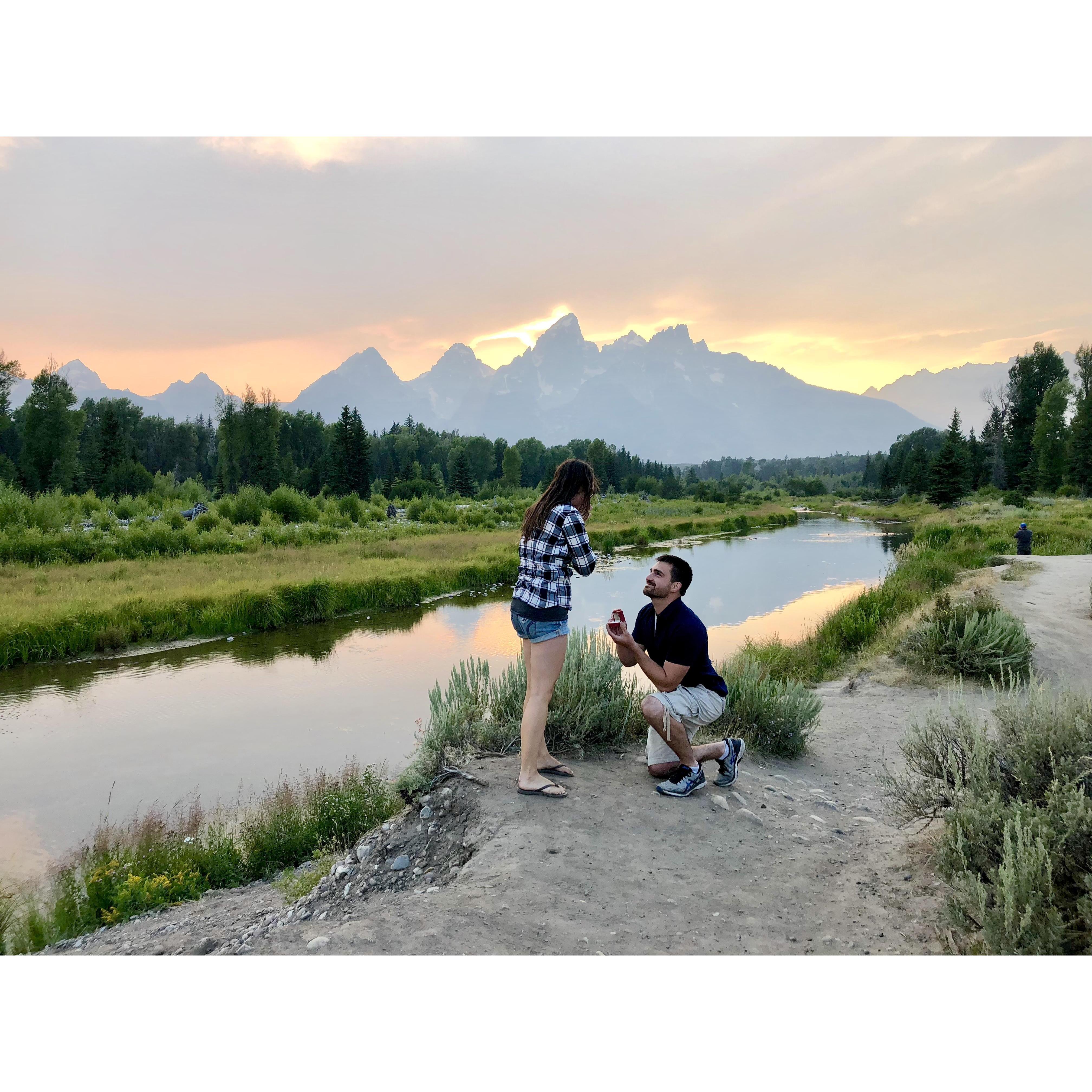 Andy recruited our dear friends, Kayla and Mike, to photograph our proposal. He waited until the end of our road trip to ask me. I was growing a little frustrated... but it worked out in the best way!