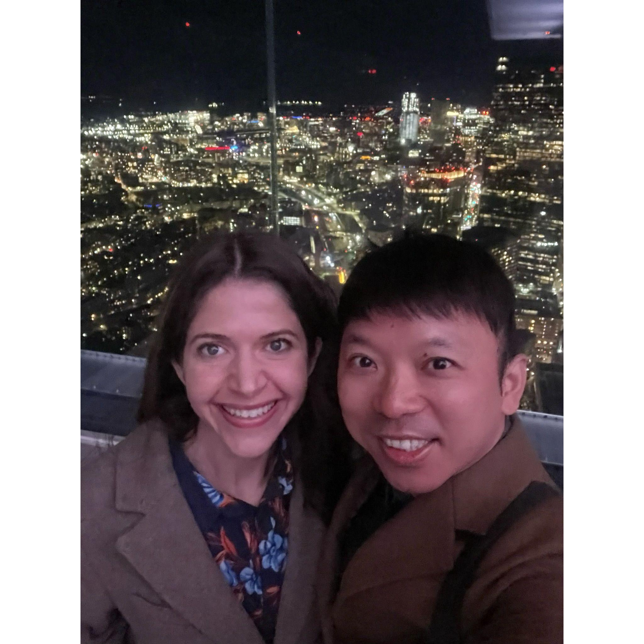 Celebrating Phil's birthday with a sparkling city view!