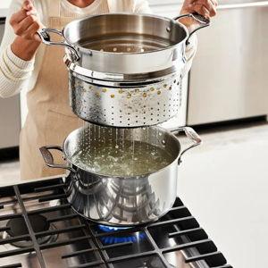 Simply Strain, Stainless Steel Multipot with Insert, 8 Quart