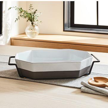 Plano Octagonal Baking Dish w/ Metallic Holder