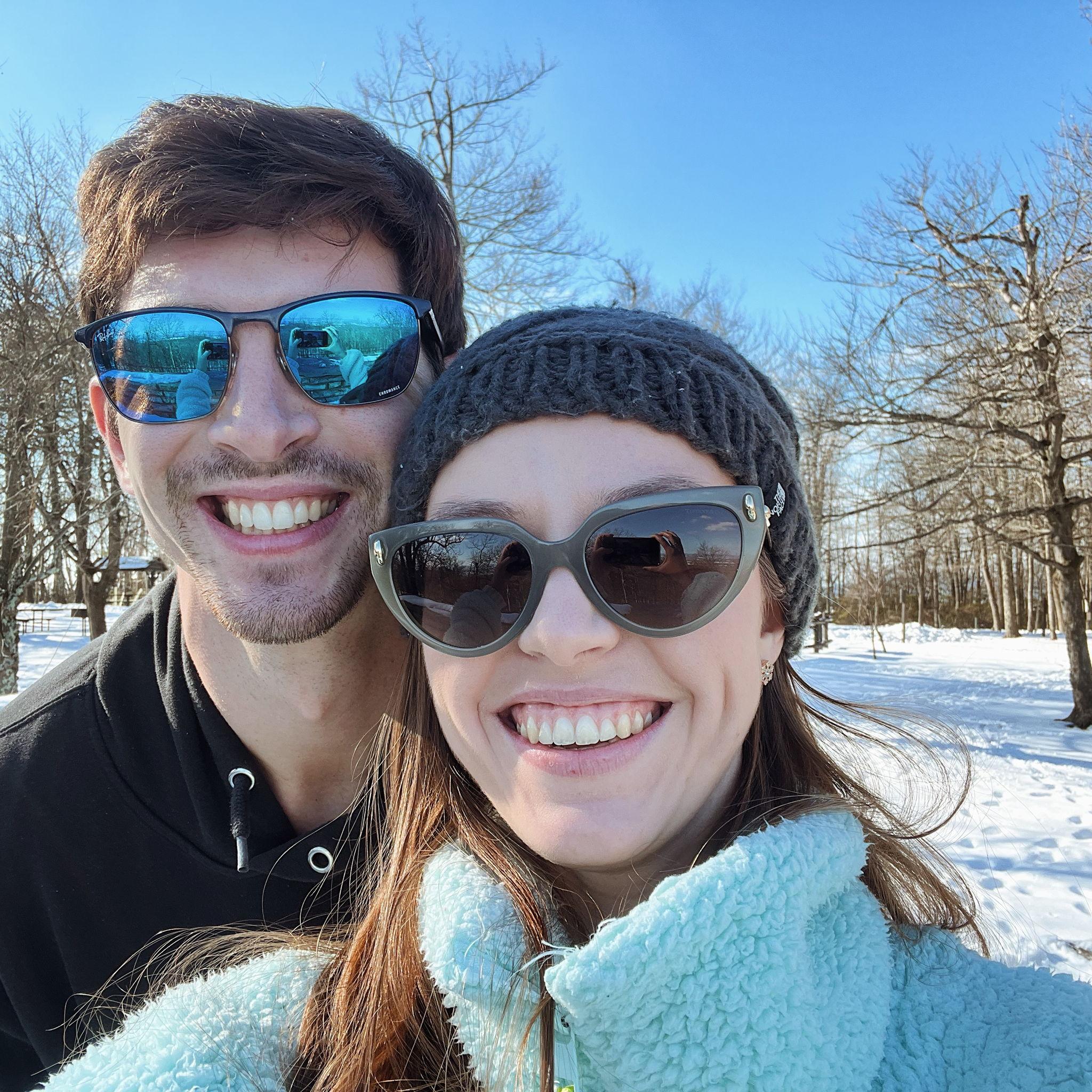 On a snowy hike at Gambrill State Park