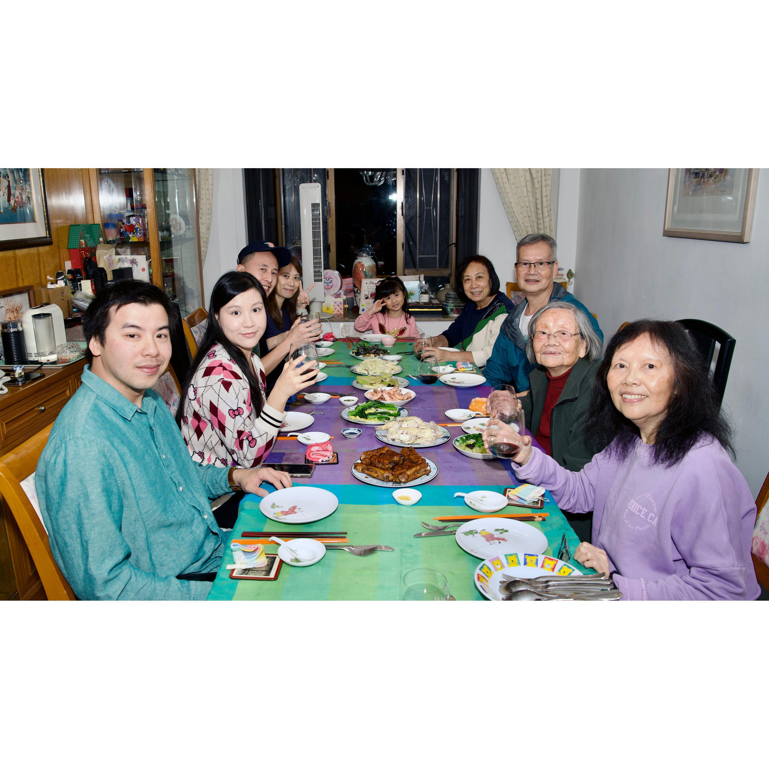 Becky introducing Alan to her Hong Kong  Yip Family:  paternal grandmother and aunt and uncle.