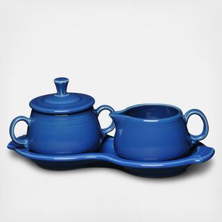 4-Piece Sugar Bowl and Creamer Set with Tray