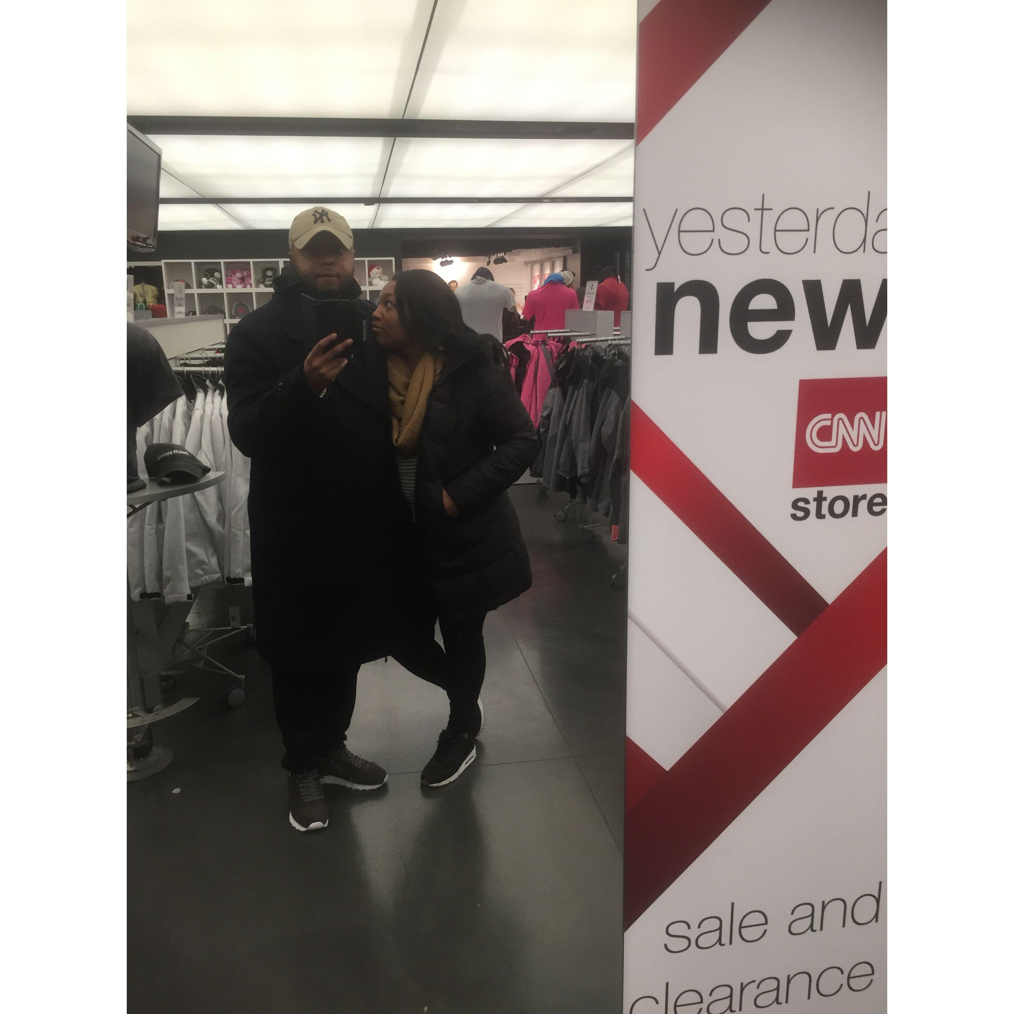 CNN building. Our first picture together! The very beginning of our journey (2017) ❤️