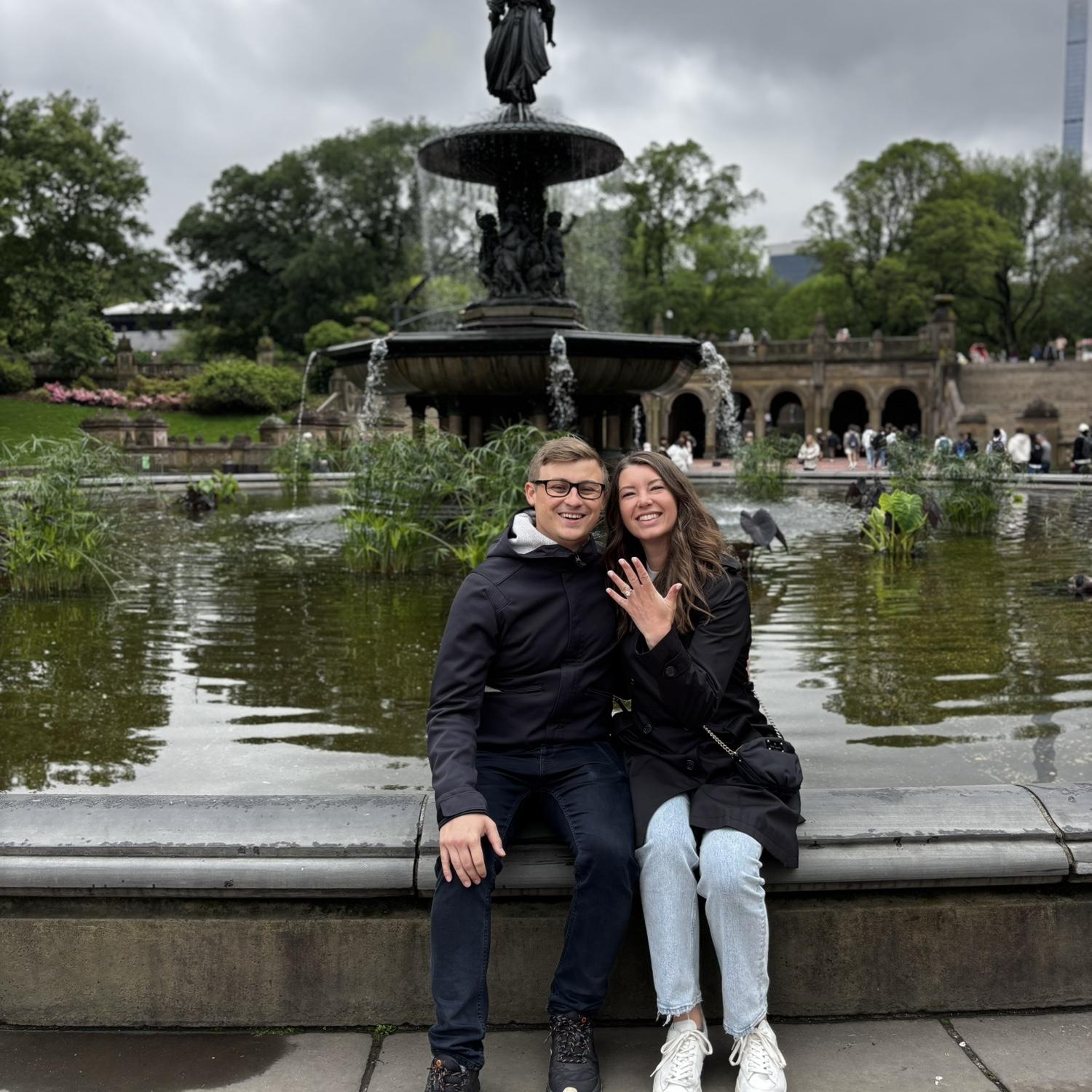 Trip to New York right after the engagement with Ryan's family