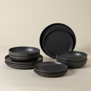 Pacifica 12-Piece Dinnerware Set with Pasta Bowl, Service for 4