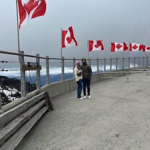 At the top of the Whistler gondola in Canada