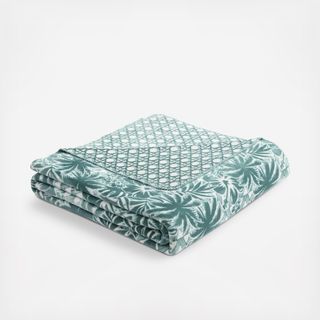 Lanikai Fronds Coco Flannel Blanket