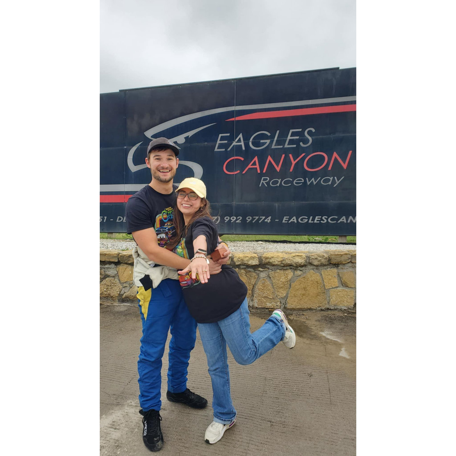 Matt proposed after winning first place at Eagle Canyon Raceway. It was the BEST DAY EVER!
