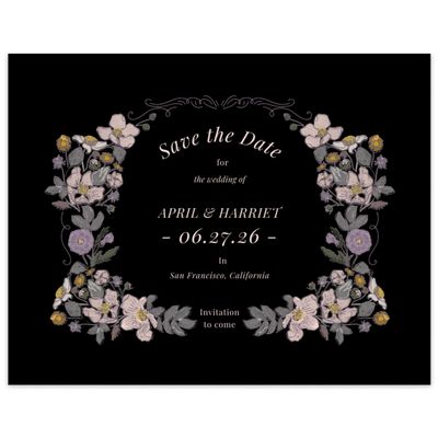 Black Wedding Digital Save the Date - Pomeroy Landscape