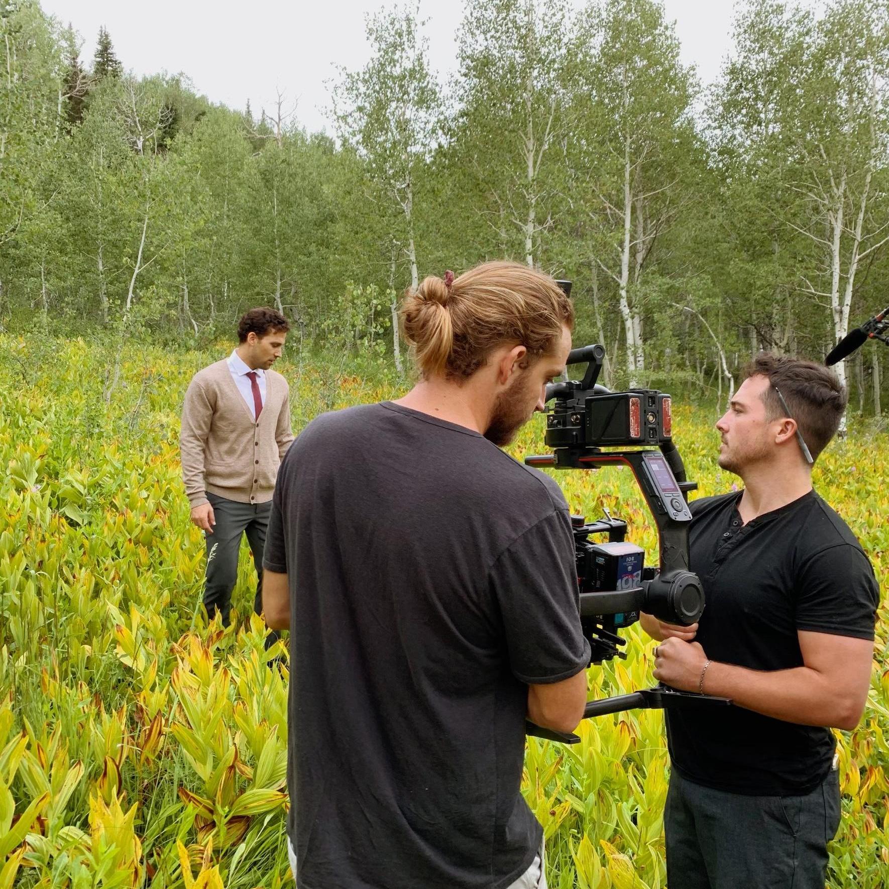 On the set of Danny’s Film “The Lonely Stranger”
