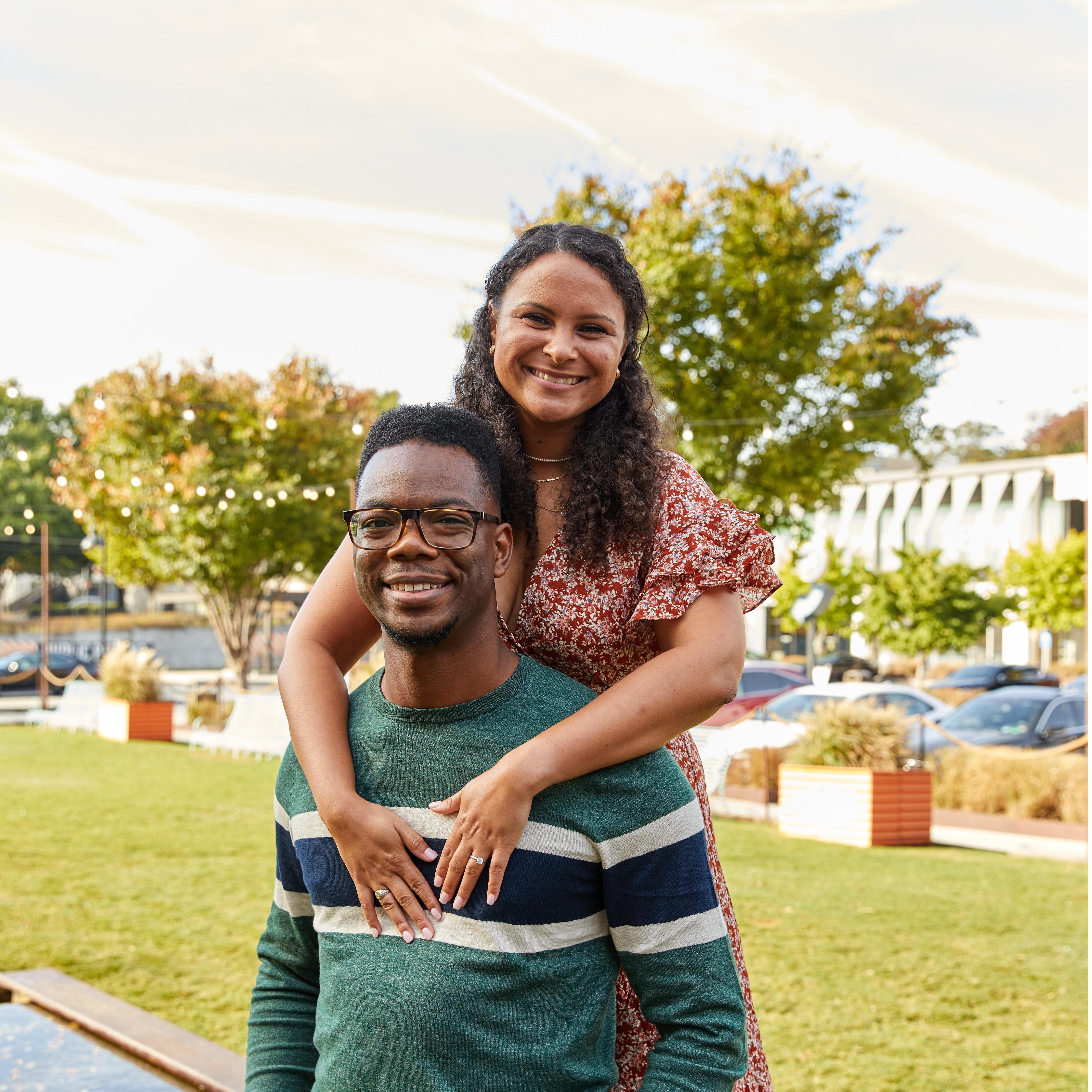 Engagement photos at Ponce City Market