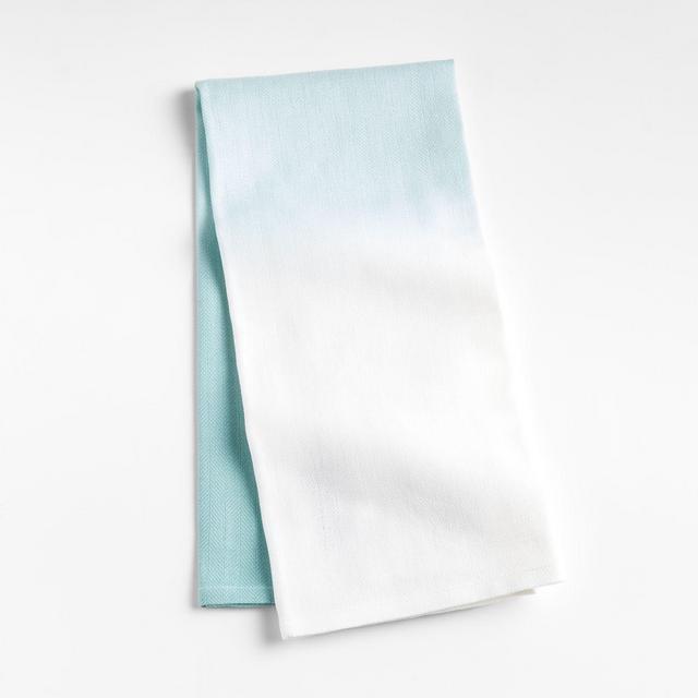 Mint Hand Dip-Dyed Dish Towel