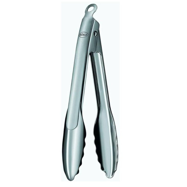 Rösle Stainless Steel 9-inch Lock and Release Tongs