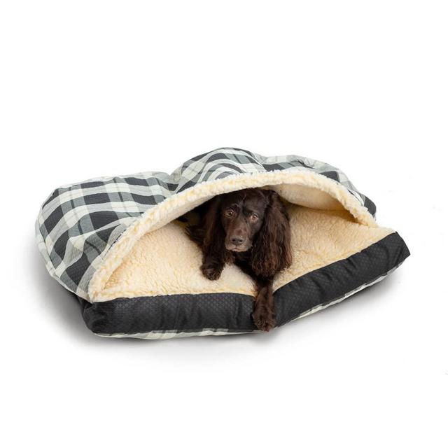 Snoozer Pet Products - Luxury Rectangle Cozy Cave, Barkely Black Diamond - Extra Large