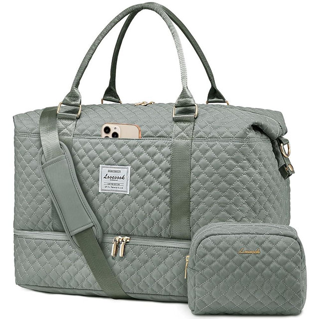 LOVEVOOK Travel Duffle Bag,Weekender Bags for Women with Shoe Compartment，Carry on Overnight Bag with Toiletry Bag,Gym Duffel Bag with Wet Pocket, Hospital Bags for Labor and Delivery