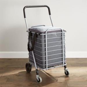 Polder ® Folding Shopping Cart with Insulated Grey Liner