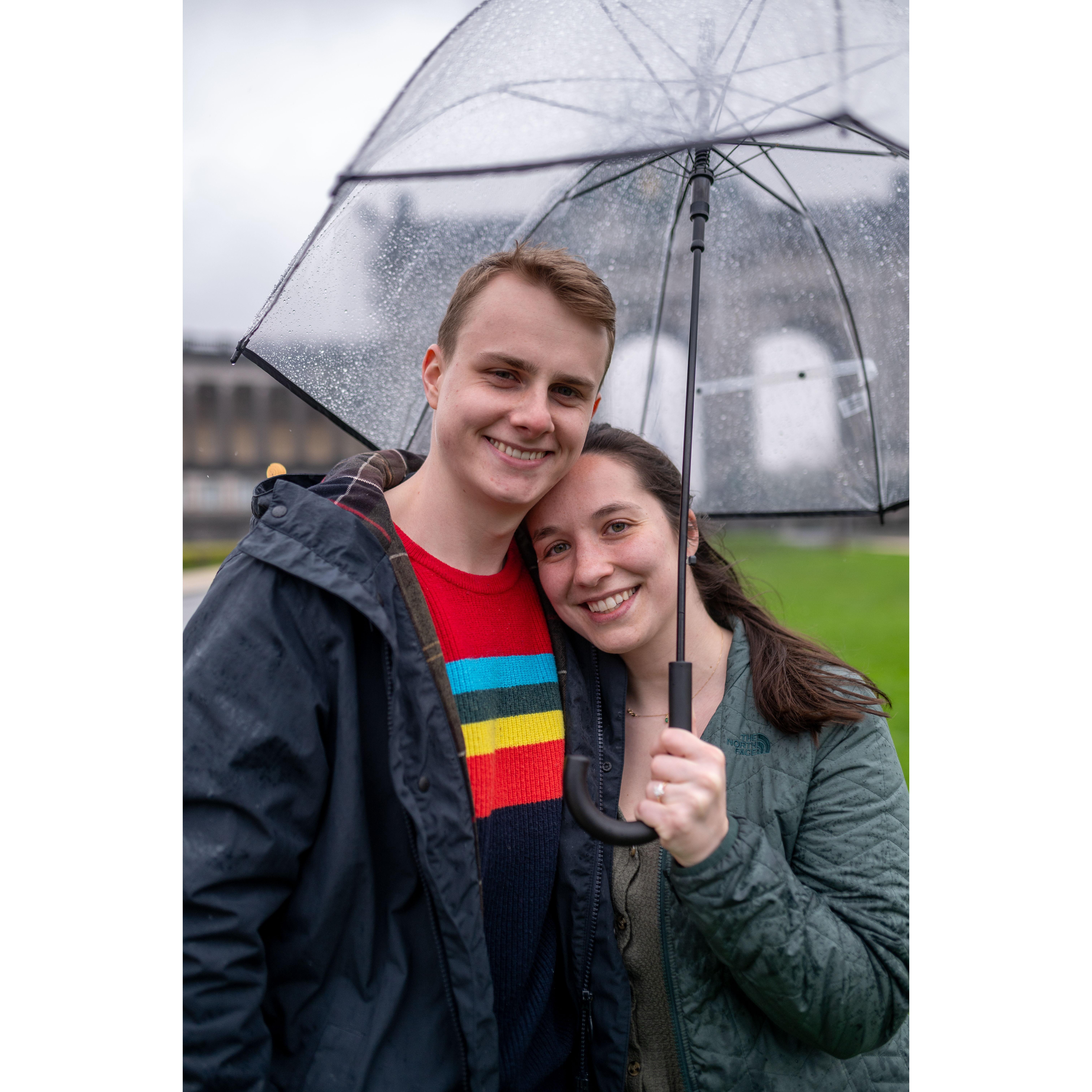 Right after proposing in Belgium