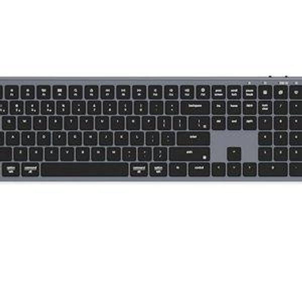 Keychron B6 Pro Ultra-Thin Wireless Keyboard, Full-Size ZMK with Numeric Keypad Quiet Typing, 2.4 GHz/Bluetooth 5.2/Wired Connection Long Battery Life, Compatible with Mac Windows Linux - Space Gray