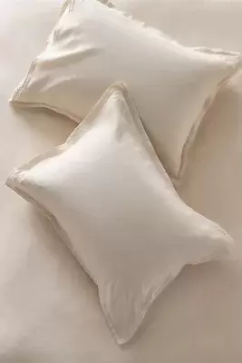 Washed European Flax Linen Shams, Set of 2