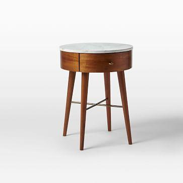 Penelope Nightstand, Small, Acorn/Marble