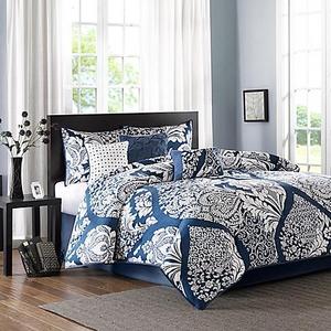 Madison Park Vienna California King Comforter Set in Indigo