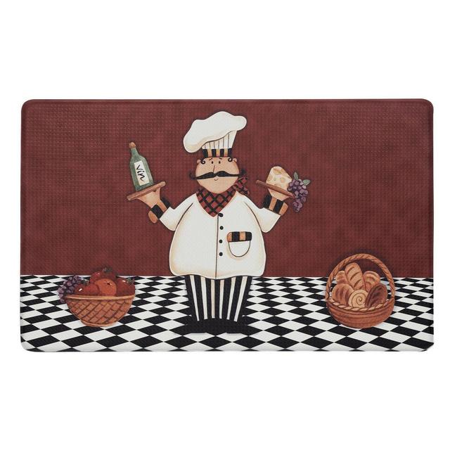 GoodGram Oversized Premium Anti Fatigue Memory Foam Kitchen Floor Mat - 30 in. W x 18 in. L, Cocina Chef